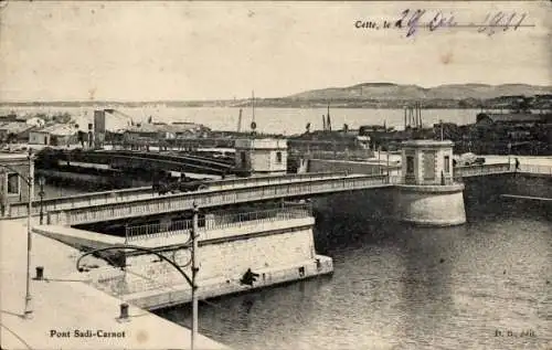 Ak Cette Hérault, Pont Sadi-Carnot