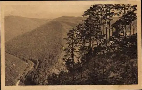 Ak Böhlscheiben Bad Blankenburg in Thüringen, Teufelstreppe, Schwarzatal