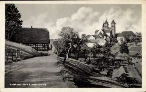 Ak Bad Klosterlausnitz in Thüringen, Straßenpartie