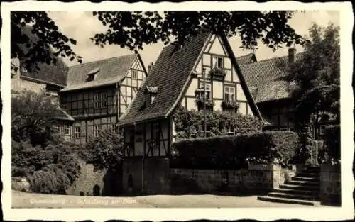 Ak Quedlinburg im Harz, Schlosskrug am Dom