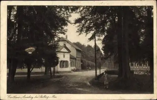 Ak Stolberg Südharz, Straßenpartie am Gasthaus Auerberg