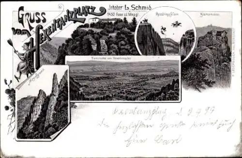 Litho Thale im Harz, Rosstrappe, Hirschgrund, Hexentanzplatz