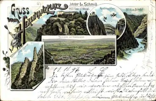 Litho Thale im Harz, Rosstrappe, Hirschgrund, Hexentanzplatz