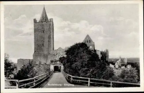 Ak Bad Kösen Naumburg an der Saale, Rudelsburg, Eingang