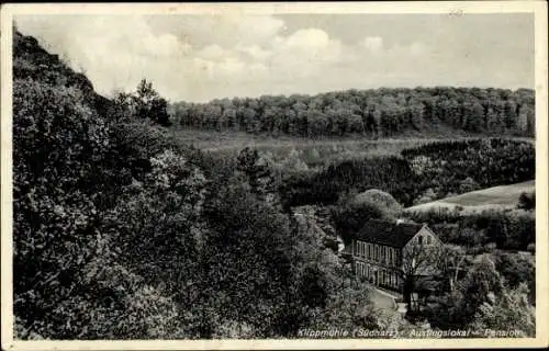 Ak Mansfeld Südharz, Ausflugslokal Klippmühle, Wald