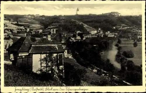 Ak Freyburg an der Unstrut, Blick von den Schweigenbergen