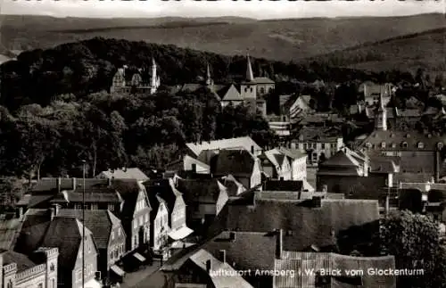 Ak Arnsberg Hochsauerlandkreis Westfalen, Blick vom Glockenturm