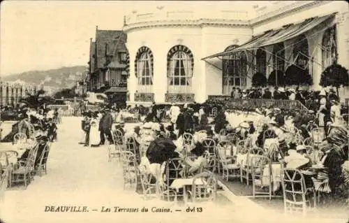 Ak Deauville La Plage Fleurie Calvados, Les Terrasses du Casino