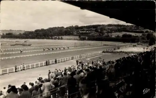 Ak Deauville La Plage Fleurie Calvados, Le Champ de Courses de Clairefontaine