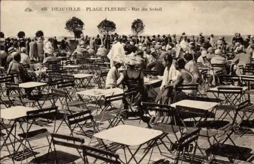 Ak Deauville La Plage Fleurie Calvados, Bar du Soleil