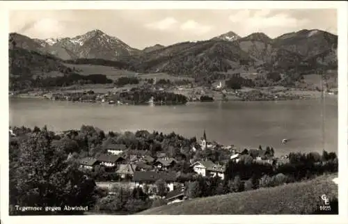 Ak Tegernsee in Oberbayern, Teilansicht, Abwinkel