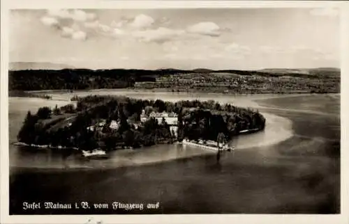 Ak Insel Mainau im Bodensee, Fliegeraufnahme