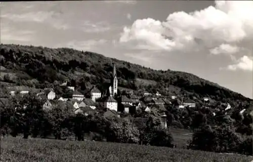 Ak Gailingen am Hochrhein, Kreis Konstanz, Totalansicht, Kirchturm