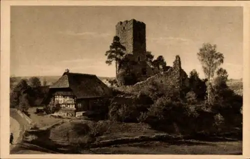 Ak Buchenberg Königsfeld im Schwarzwald Baden, Ruine Waldau