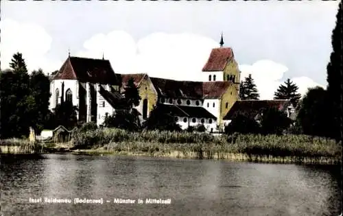 Ak Mittelzell Insel Reichenau im Bodensee, Münster