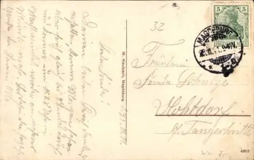 Ak Magdeburg an der Elbe, Salzquelle, Ruderboote