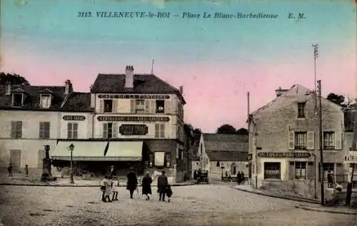 Ak Villeneuve le Roi Val de Marne, Place le Blanc Barbedienne