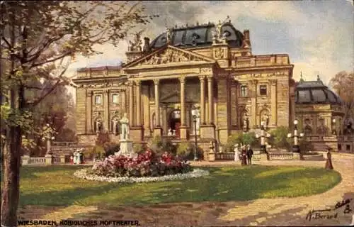 Künstler Ak Beraud, N., Wiesbaden Hessen, Königliches Hoftheater