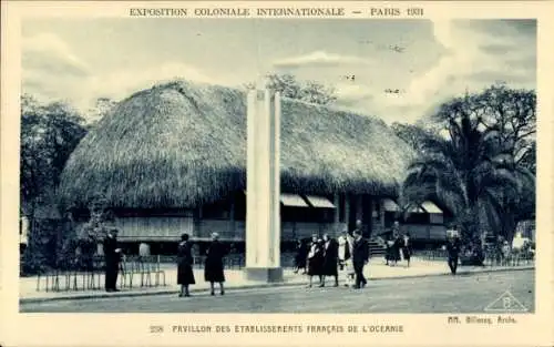 Ak Paris, Kolonialausstellung 1931, Pavillon der französischen Einrichtungen Ozeaniens