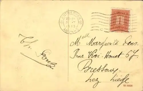 Ak Anvers, Un Voilier en cale sèche, Segelschiff im Hafen