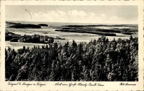 Ak Rugard auf Rügen, Blick vom Ernst Moritz Arndt Turm, Panorama