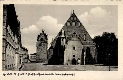 Ak Zerbst in Anhalt, Schlossfreiheit, St. Bartholomäi