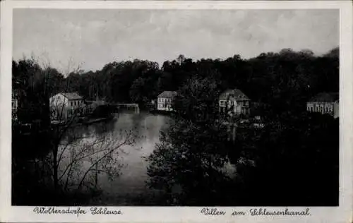 Ak Woltersdorfer Schleuse, Villen am Schleusenkanal