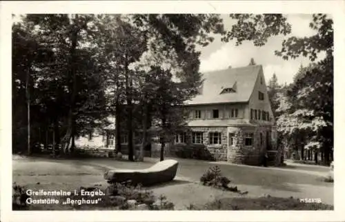 Ak Ehrenfriedersdorf im Erzgebirge, Greifensteine, Gaststätte Berghaus