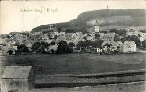 Ak Scheibenberg im Erzgebirge, Gesamtansicht