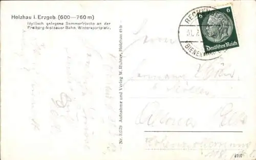 Ak Holzhau Rechenberg Bienenmühle Erzgebirge, Gesamtansicht