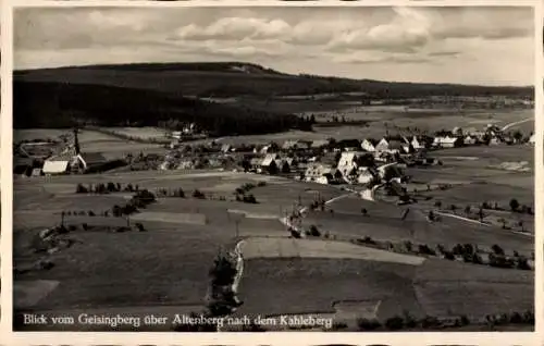 Ak Altenberg im Erzgebirge, Gesamtansicht vom Geisingberg nach Kahleberg