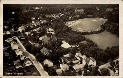 Ak Berlin Zehlendorf Wannsee, Fliegeraufnahme