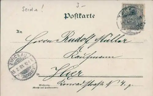 Stoff Litho Kind mit Rose in der Hand, Kitsch