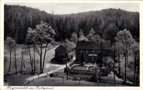 Ak Hermsdorf in Thüringen, Gasthaus Ziegenmühle im Zeitzgrund