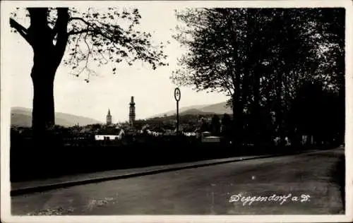 Foto Ak Deggendorf im Bayerischen Wald Niederbayern, Stadtansicht, Straßenpartie