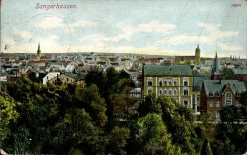 Ak Sangerhausen, Stadtpanorama, Glockenturm