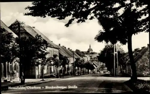 Ak Hasselfelde Oberharz am Brocken, Blankenburger Straße