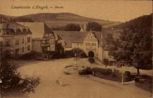 Ak Lauenstein Altenberg im Erzgebirge, Markt