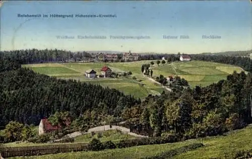 Ak Hohenstein Ernstthal Sachsen, Bethlehemstift im Hüttengrund, Waldhaus, Kinderheilstätte