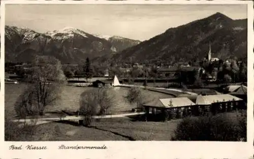 Ak Bad Wiessee in Oberbayern, Tegernsee, Strandpromenade