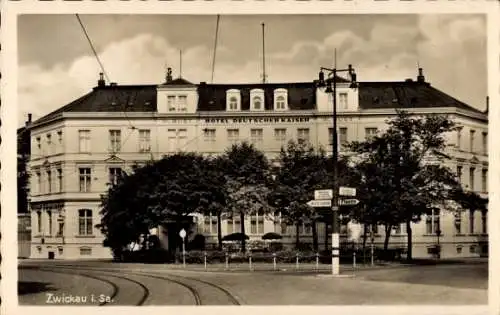 Ak Zwickau, Hotel Deutscher Kaiser, Bahnhofstraße, Fr. Wilh. Rust