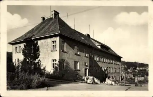 Ak Děčín Tetschen an der Elbe Region Aussig, Straßenpartie, Gebäude