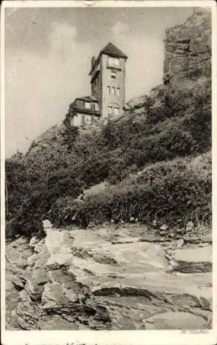 Ak Ještěd Jeschken Region Reichenberg, Jeschkenhaus, Blick vom Alten Weg