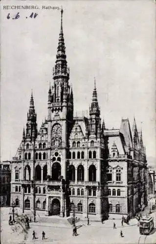 Ak Liberec Reichenberg in Böhmen, Rathaus