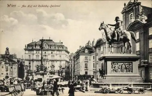 Ak Wien 1 Innere Stadt, Am Hof, Radetzky-Denkmal