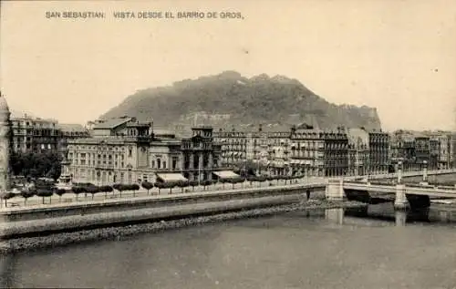 Ak Donostia San Sebastian Baskenland, Vista Desde el Barrio de Gros