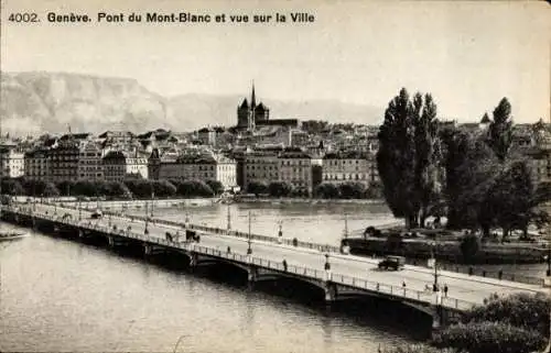 Ak Stadt Genf Schweiz, Pont du Mont-Blanc