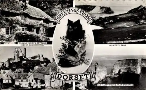 Ak Dorset England, Lulworth Cove, Thomas-Hardys-Cottage, Corfe-Castle