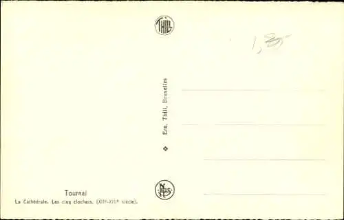 Ak Tournai Wallonien Hennegau, Kathedrale