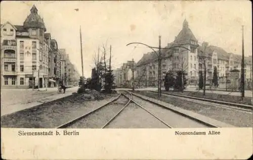 Ak Berlin Spandau Siemensstadt, Nonnendamm Allee